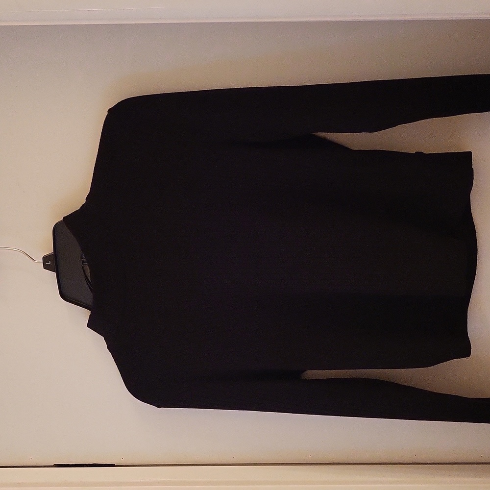Mock neck open back crop sweater